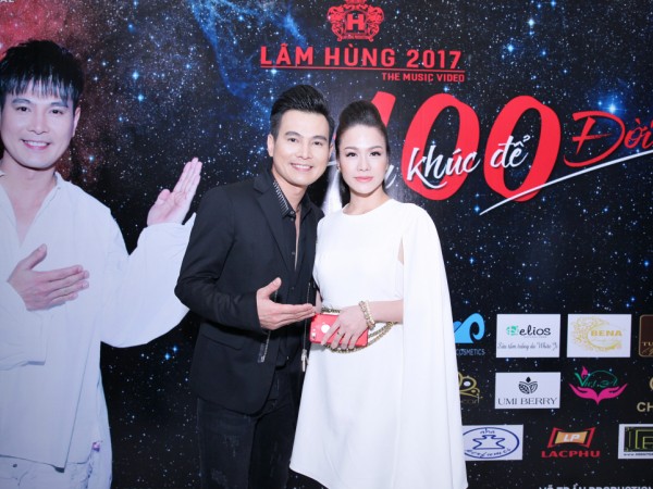 Nhật Kim Anh diện nguyên cây trắng chúc mừng Lâm Hùng ra mắt album
