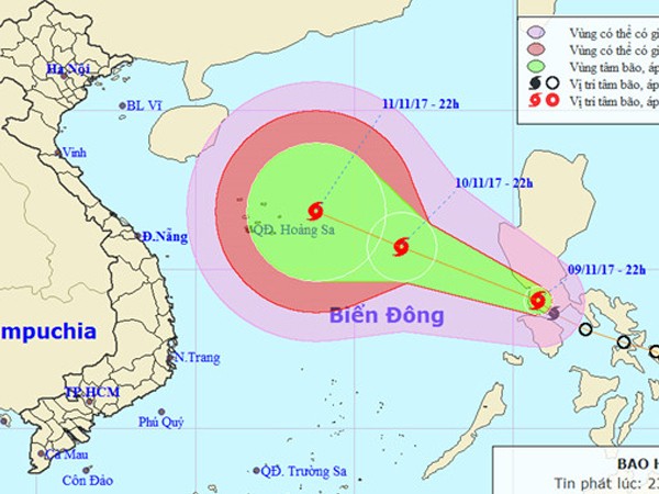 Lũ tại các tỉnh miền Trung chưa rút hẳn, biển Đông đã lại đón bão mới Haikui