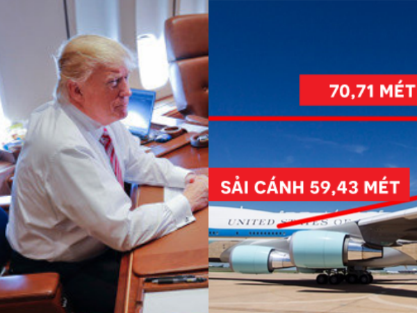 Cận cảnh chiếc máy bay "hàng khủng" đưa Tổng thống Mỹ Donald Trump đến Việt Nam