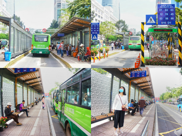 Sau một ngày hoạt động, người dân đều thích thú trải nghiệm bến xe buýt "sang chảnh" nhất Sài Gòn