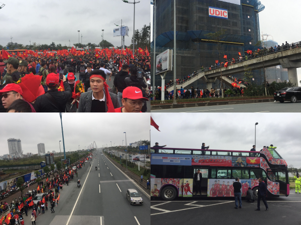 Hà Nội: Hàng chục ngàn người đổ xuống đường và lên sân bay đón U23 Việt Nam trở về
