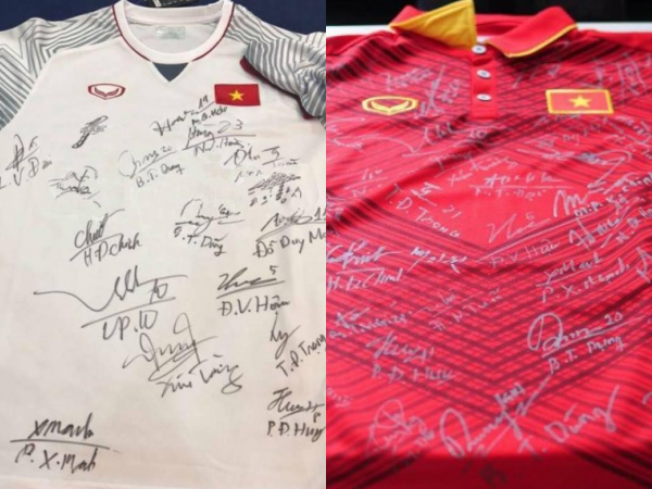 Duy Pinky lại khiến người hâm mộ "phát cuồng" khi tặng áo có chữ ký của tuyển U23 Việt Nam