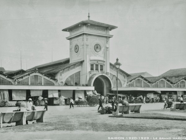 Những hình ảnh về chợ Bến Thành hơn 90 năm trước, khi xe máy chưa xuất hiện