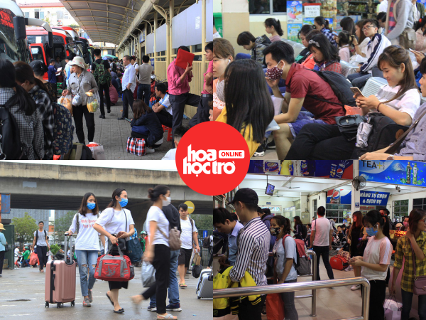 Hà Nội: Sinh viên xếp hàng dài ở bến xe để mua vé về quê nghỉ lễ