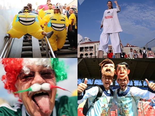 Những cổ động viên lạ đời nhất khuấy động bữa tiệc World Cup