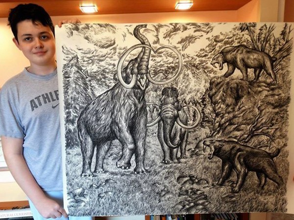 Serbia: Kinh ngạc với tài vẽ tranh bằng trí nhớ của cậu bạn 15 tuổi