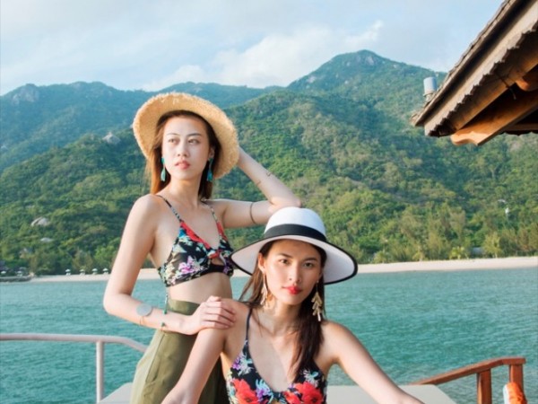 Cao Thiên Trang, Kikki Lê diện bikini khoe đường cong trên bãi biển