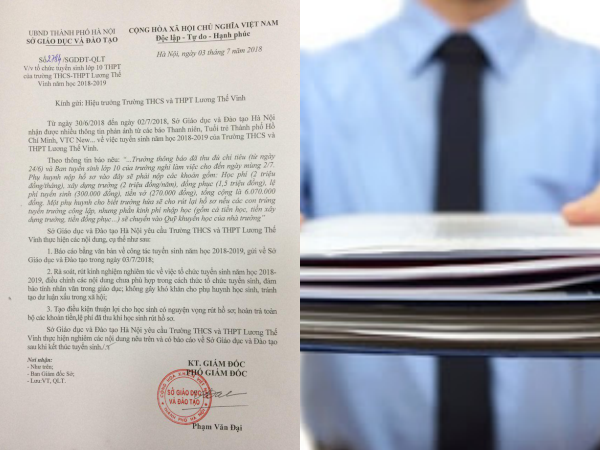 Hà Nội: Trường Lương Thế Vinh bị "tuýt còi", yêu cầu trả phí khi học sinh rút hồ sơ