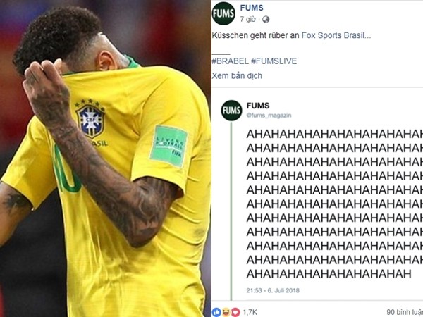 Brazil thua trận, tạp chí Đức hả hê đáp trả bài đăng của kênh truyền hình Brazil