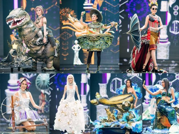 Choáng ngợp với trang phục "khủng long", "tiên cá", "tom yum chua cay" của thí sinh hoa hậu Thái Lan