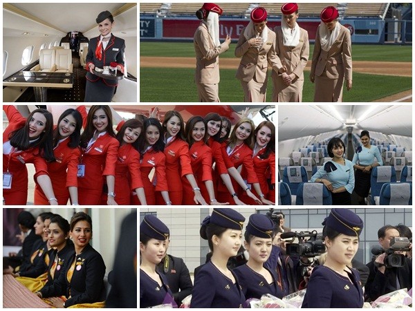Vẻ đẹp thân thiện của các nữ tiếp viên hàng không trên khắp thế giới