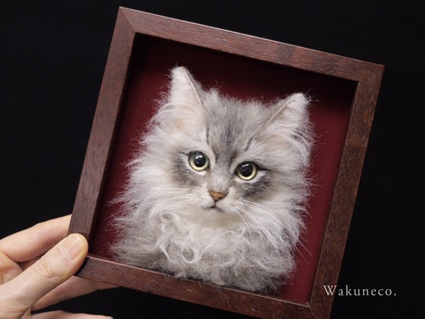 Ngạc nhiên trước những sáng tạo gương mặt mèo y như thật từ len
