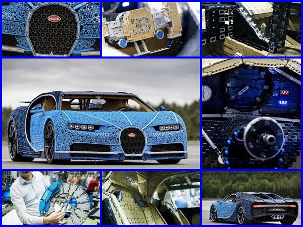 Cận cảnh Bugatti Chiron được làm hoàn toàn bằng mảnh ghép LEGO