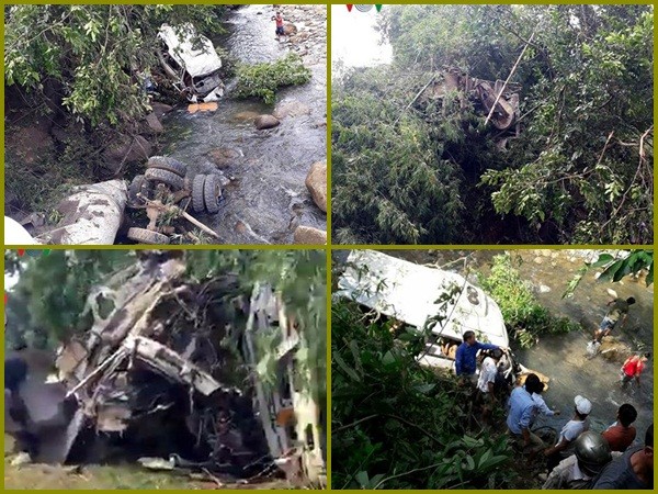 Hiện trường vụ tai nạn giao thông thảm khốc ở Lai Châu làm hơn 10 người chết