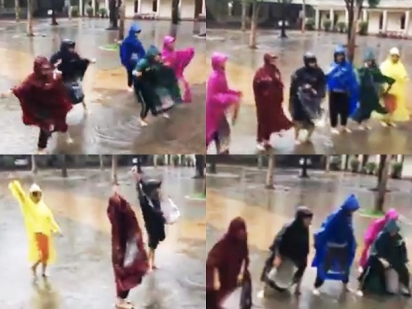 Nghệ An: Clip team áo mưa "quẩy" cực sung vũ đạo Bboom Bboom gây "bão" mạng xã hội