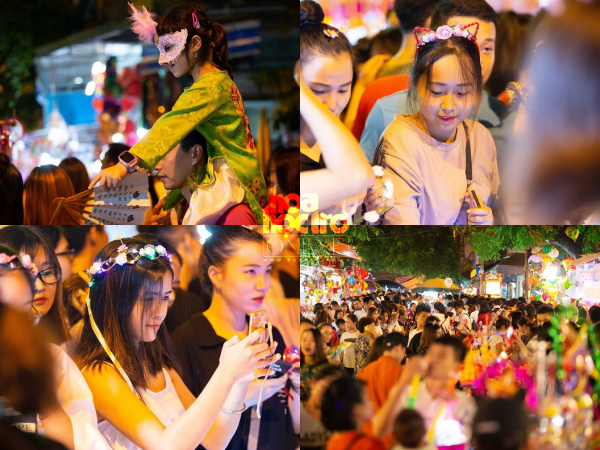 Hà Nội: Trai xinh gái đẹp rủ nhau lên phố cổ đón Trung Thu trước ngày Rằm tháng Tám
