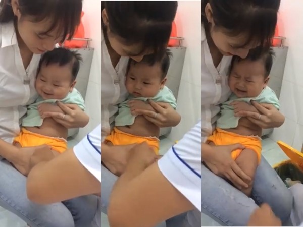 Clip: Em bé bị tiêm gây sốt vì cả em bé và "cô y tá" đều quá đáng yêu