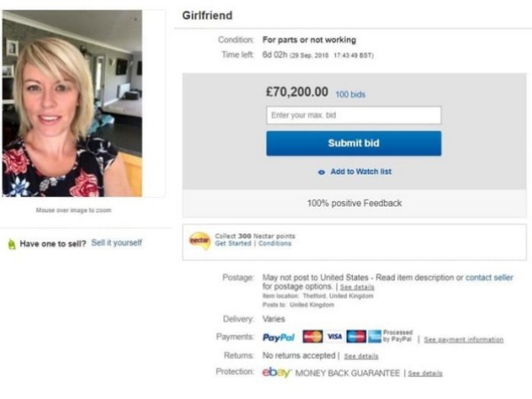Anh chàng "bán đấu giá" bạn gái trên eBay và cái kết bất ngờ