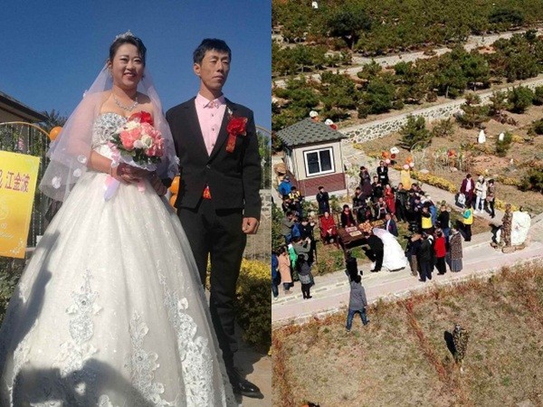 Cặp đôi tổ chức lễ cưới ở nghĩa trang với lý do khiến ai cũng cảm động