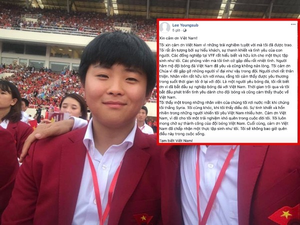 Chàng trợ lý tiếng Anh điển trai của HLV Park Hang Seo viết tâm thư chào tạm biệt Việt Nam