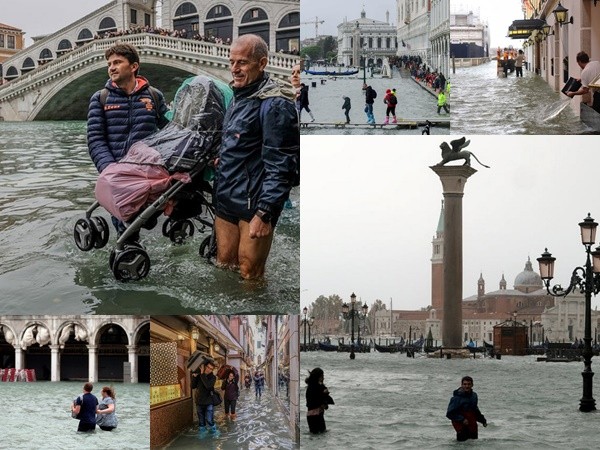 Thủy triều cao kỷ lục sau 10 năm, Venice ngập nặng