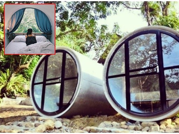 Nhà nghỉ "ống cống" sâu trong rừng cạnh thác nước có 1-0-2 tại Malaysia