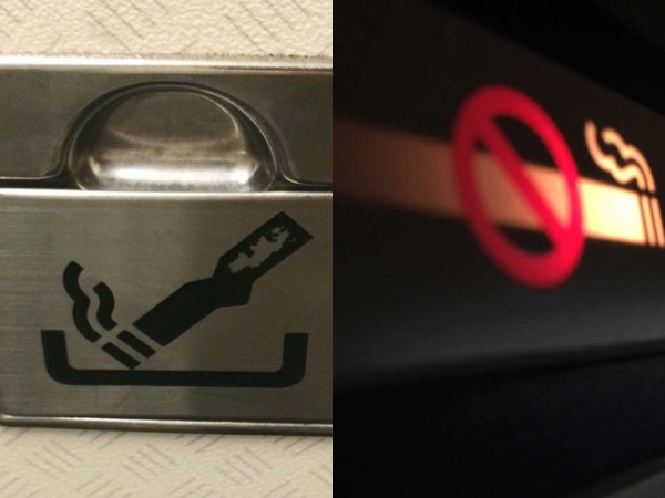 Vì sao máy bay vẫn có gạt tàn thuốc lá trong WC mặc dù hành khách bị cấm hút thuốc?