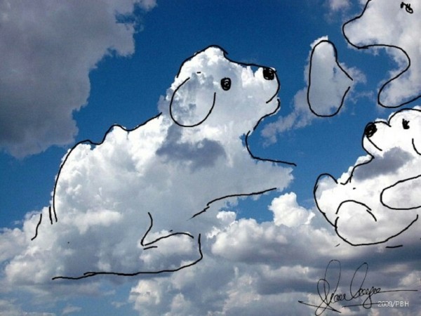 Chàng trai vẽ trên những đám mây khiến dân mạng thích thú: Nhớ tuổi thơ quá!