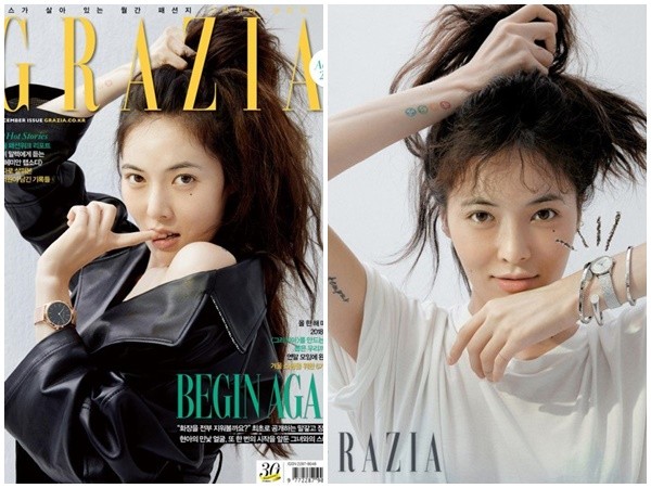Bỏ kiểu trang điểm đậm quen thuộc, HyunA tự tin khoe mặt mộc 100% trên bìa tạp chí!