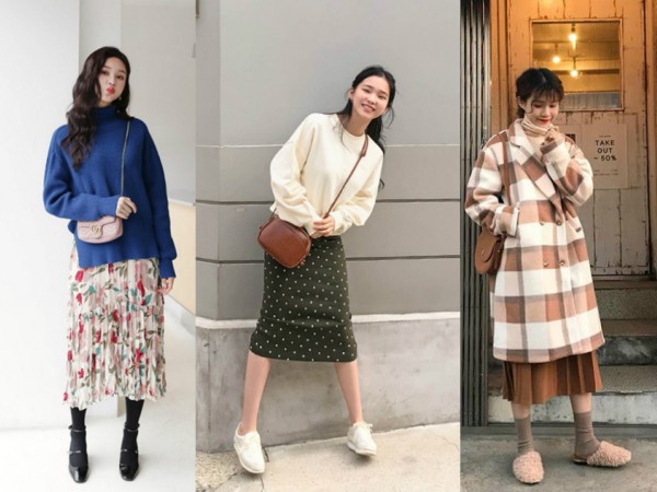 Ba công thức mix chân váy dài - món đồ "đỉnh" trong mùa Đông của gái Hàn