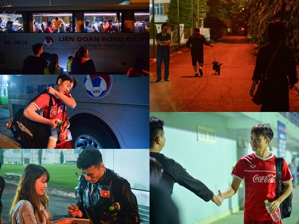 Thầy Park chơi với cún cưng, Văn Toàn được fan tặng quà sau buổi tập