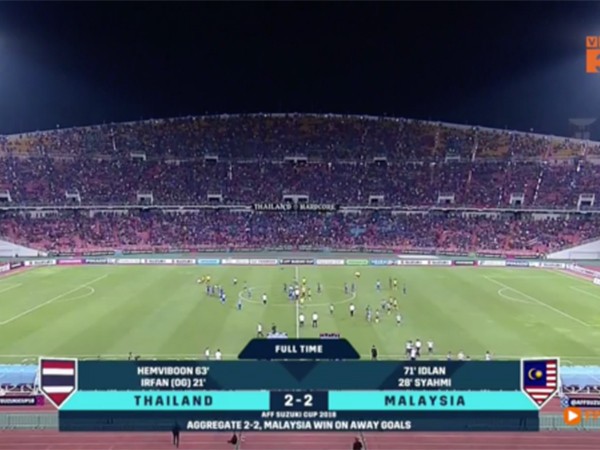 Thái Lan để Malaysia vào chung kết AFF ở phút chót ngay trên sân nhà