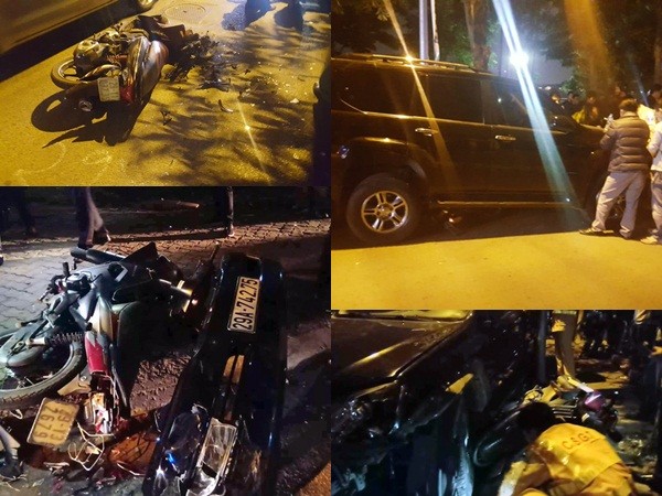 Hà Nội: Xế hộp hạng sang đâm liên hoàn khiến 6 người bị thương trên phố