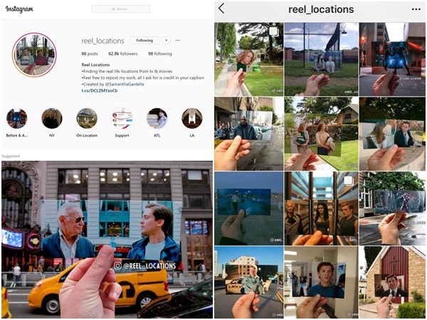 Reel Locations - Tài khoản Instagram chuyên khám phá bối cảnh của nhiều bộ phim nổi tiếng