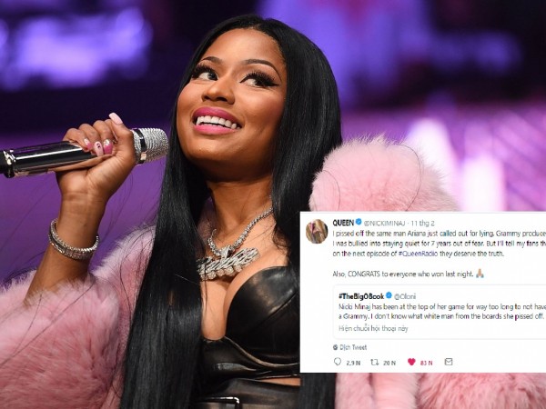"Biến căng" hậu Grammy 2019: Nicki Minaj tuyên bố vạch trần NSX sau 7 năm bị bắt nạt!