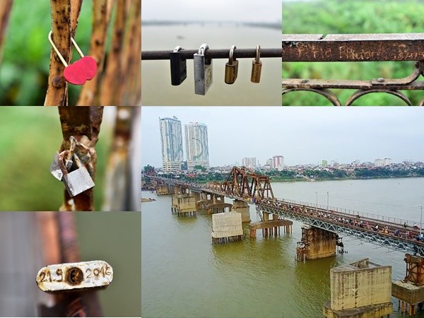 "Khóa tình yêu" trên cây cầu lịch sử ở Hà Nội