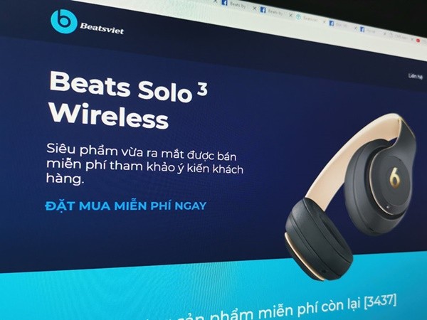 Lừa tặng tai nghe Beats trên Facebook kiếm 100 triệu/ngày ở VN