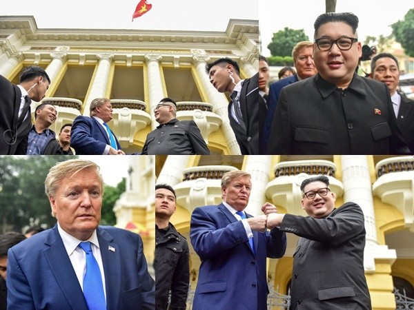 Bản sao ông Kim Jong Un và Donald Trump bất ngờ xuất hiện tại Hà Nội