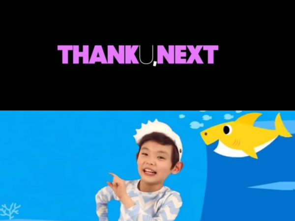 “Thank U, Next” cùng “Baby Shark” góp mặt trong “Top 25 bài hát tiêu điểm của thời đại”