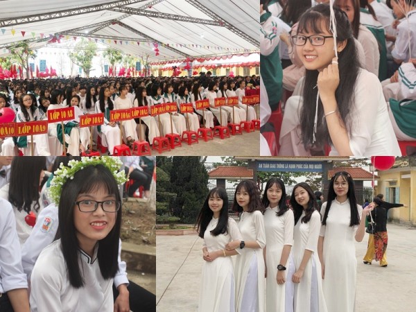 Nam Định: Teen THPT Lý Tự Trọng thướt tha trong ngày kỷ niệm 60 năm thành lập trường