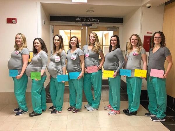 Chuyện hy hữu tại Mỹ: 9 y tá cùng một bệnh viện sắp sinh trong cùng một khoảng thời gian