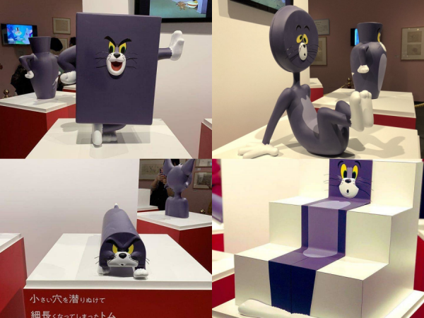 Hình ảnh mèo Tom "bại trận" dưới tay chuột Jerry được khắc thành tượng triển lãm