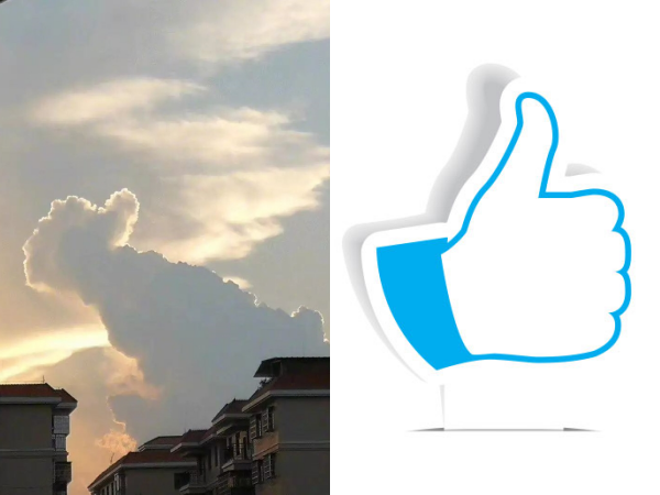 Một like cho may mắn: Cộng đồng mạng thích thú trước đám mây có hình nút like