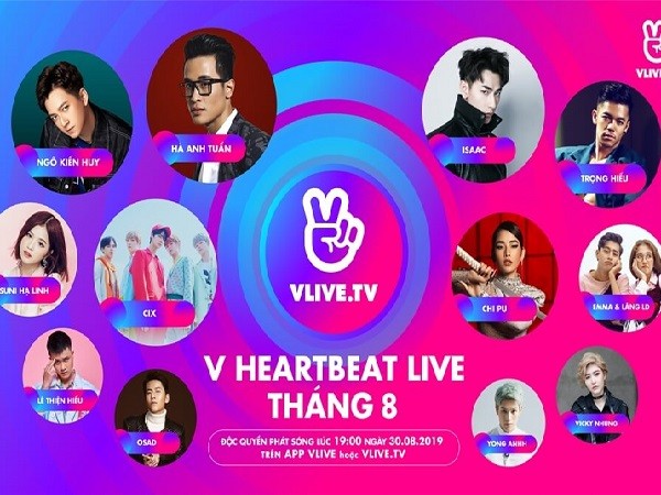 "Bật mí" dàn nghệ sĩ Việt tham gia đêm nhạc "V Heartbeat" tháng 8