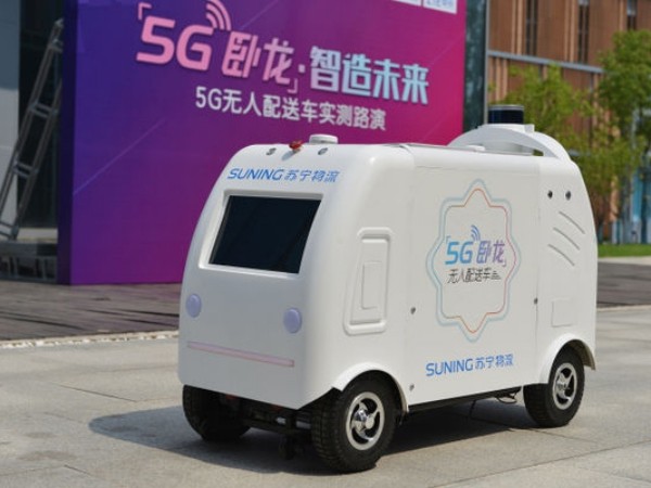 Trung Quốc thử nghiệm xe giao hàng không người lái nhờ mạng 5G