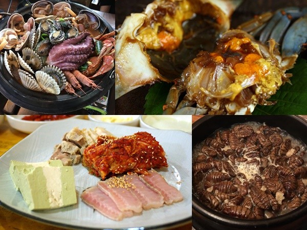 Cua tươi sống, bạch tuộc giãy giụa và những món dị nhất Hàn Quốc