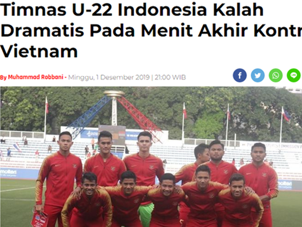 Báo Indonesia ngả mũ thán phục sức mạnh của U22 Việt Nam