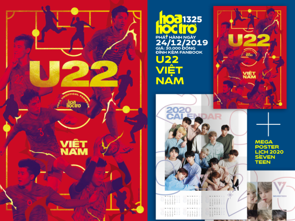 Mùa lễ hội "bùng nổ" cùng Hoa Học Trò 1325, tặng kèm fanbook U22 Việt Nam, poster lịch SEVENTEEN