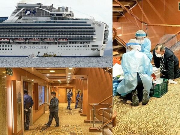 Bên trong du thuyền bị phong tỏa với 10 người nhiễm virus Vũ Hán