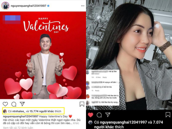 Đang lục đục với tình mới, Nhật Lê công khai "thả tim" hình ảnh của Quang Hải đúng ngày Valentine